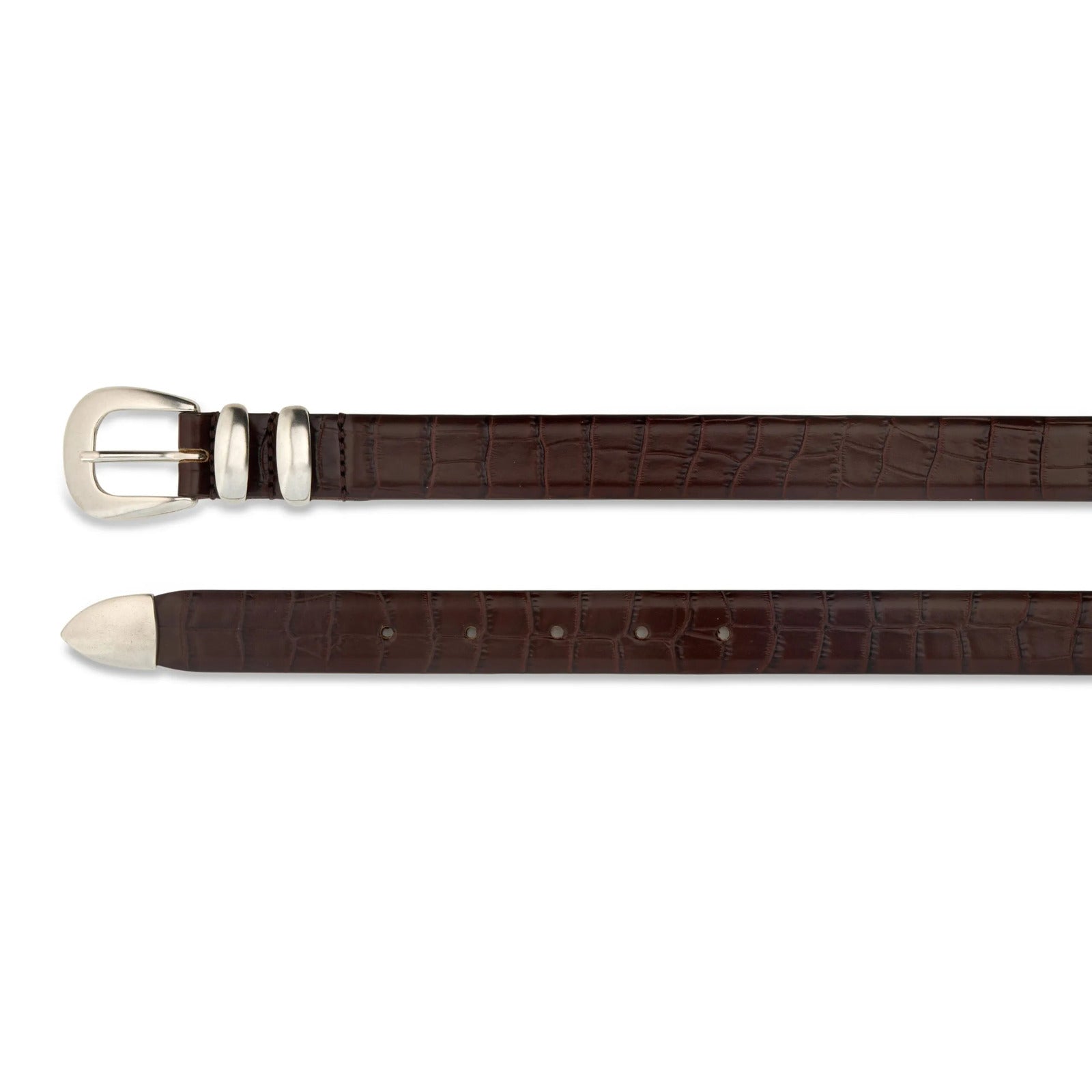 Silver Ostrich – Luxury belts made in Italy – Coconuts Brown Belt2