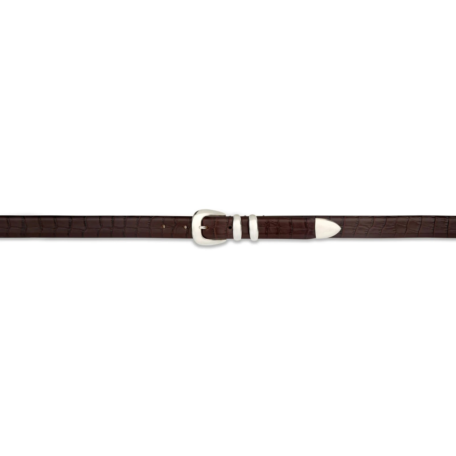 Silver Ostrich – Luxury belts made in Italy – Coconuts Brown Belt3