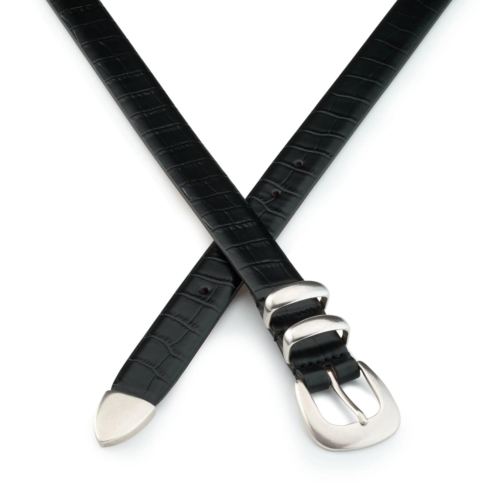Silver Ostrich – Luxury belts made in Italy – Coconuts Black Belt34