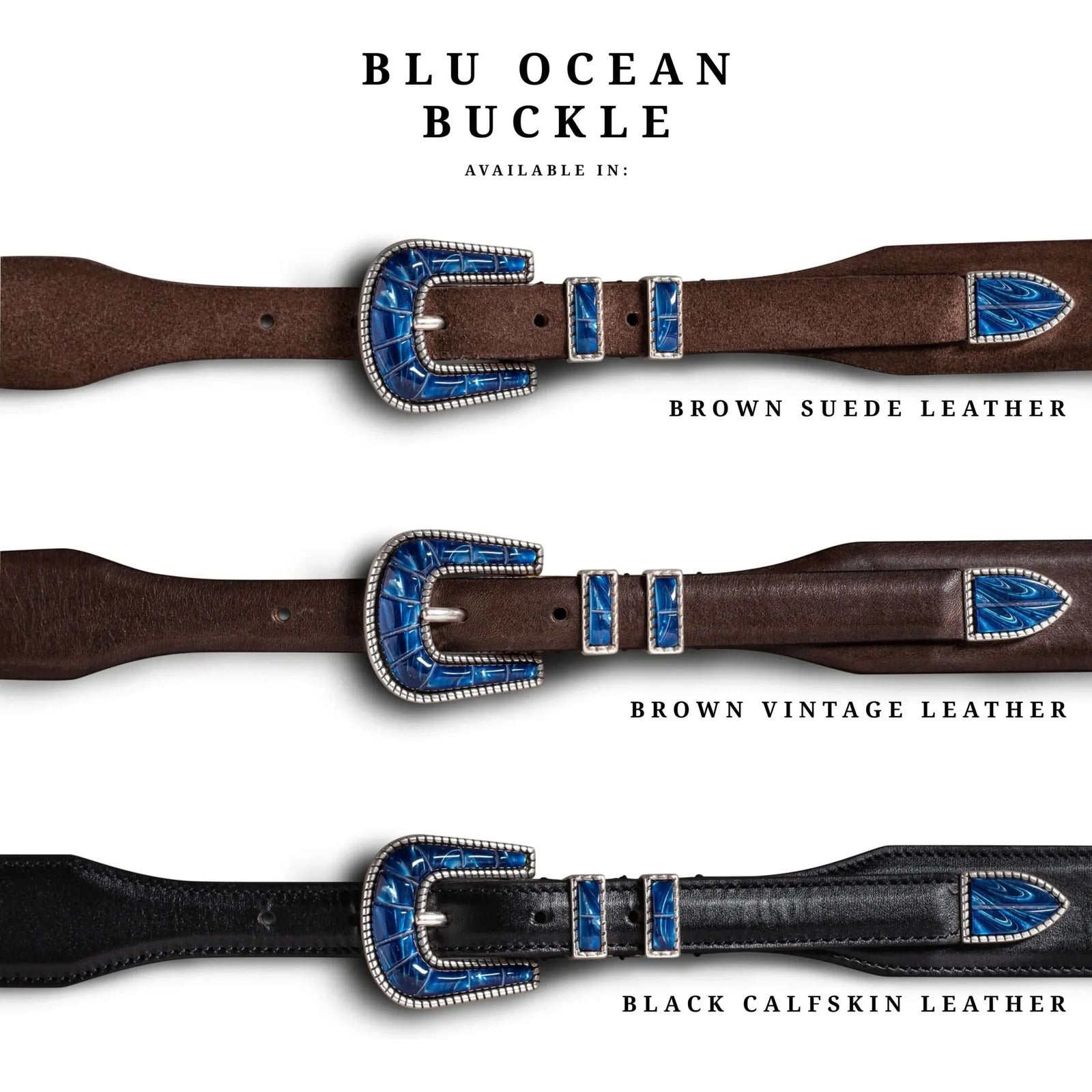 Silver Ostrich Luxury Belts made in Italy – Crazy Color Collection-Blu Ocean Buckle