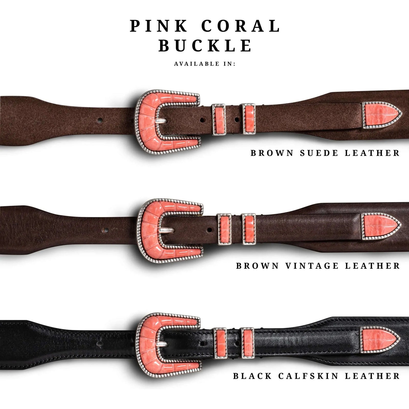Silver Ostrich Luxury Belts made in Italy – Crazy Color Collection-Pink Coral Buckle
