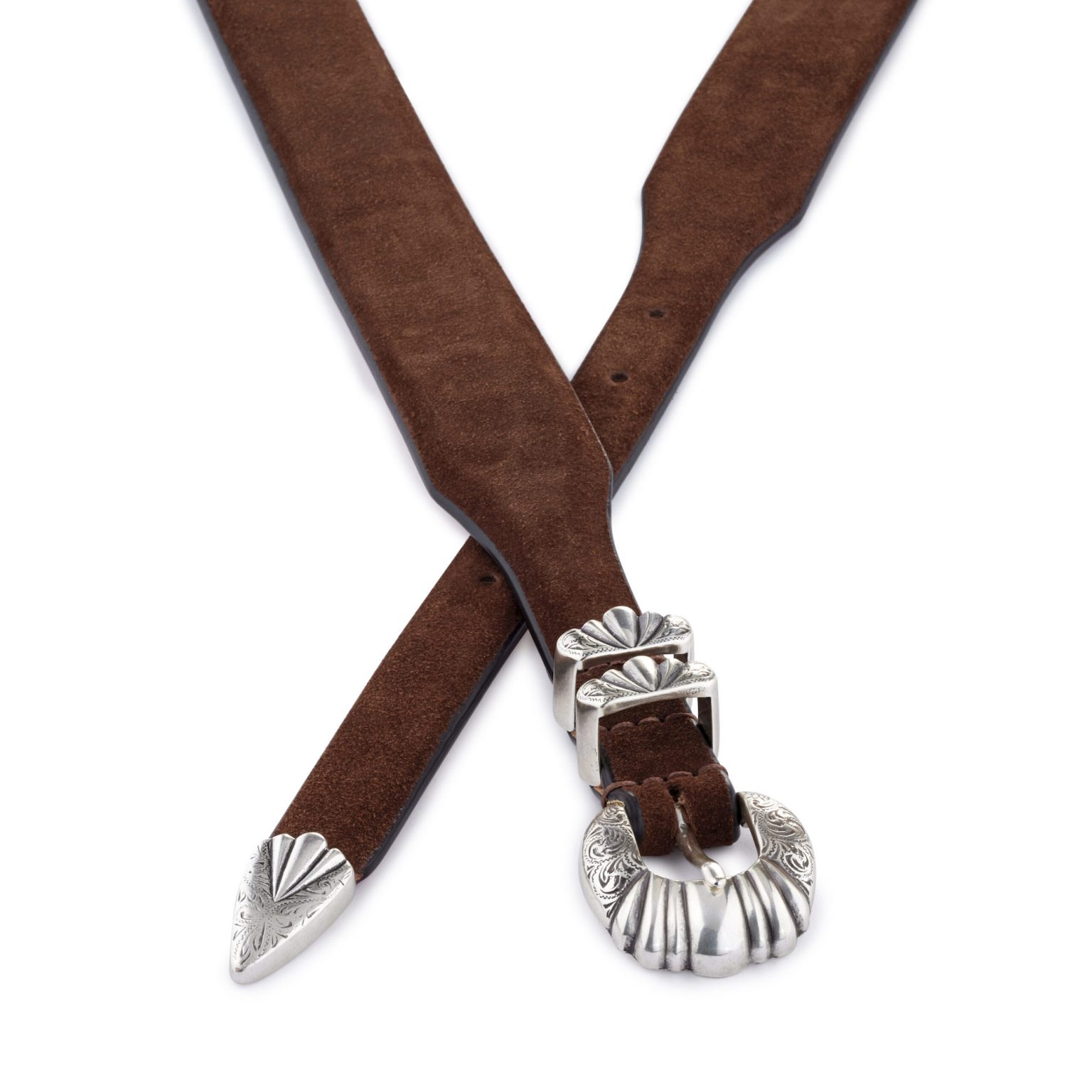 brown suede versailles premium western Belt, crossed