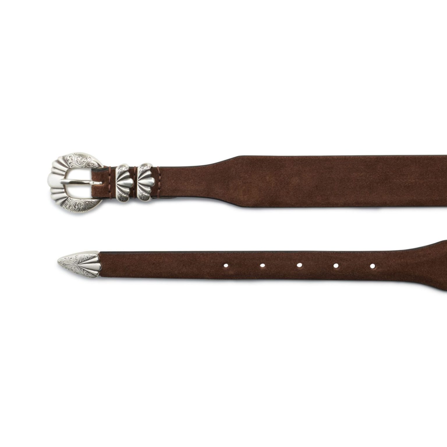 brown suede versailles premium western Belt, both ends