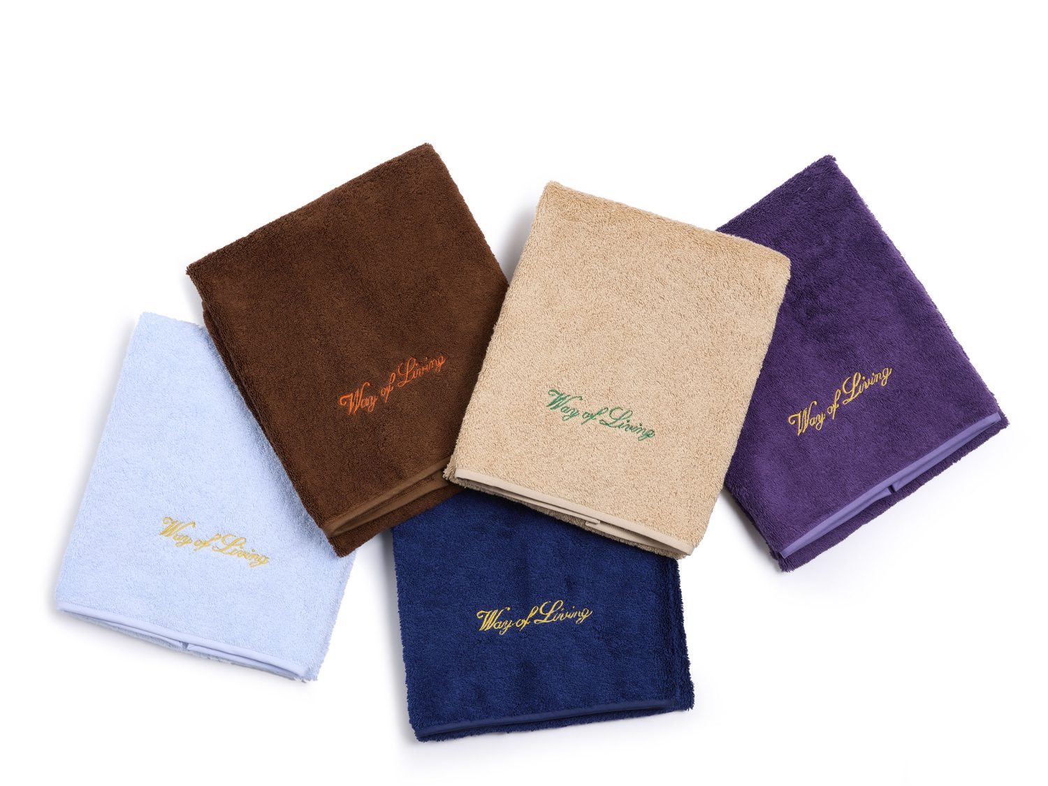 Silver Ostrich luxury cotton towel with embroidery, 5 colors